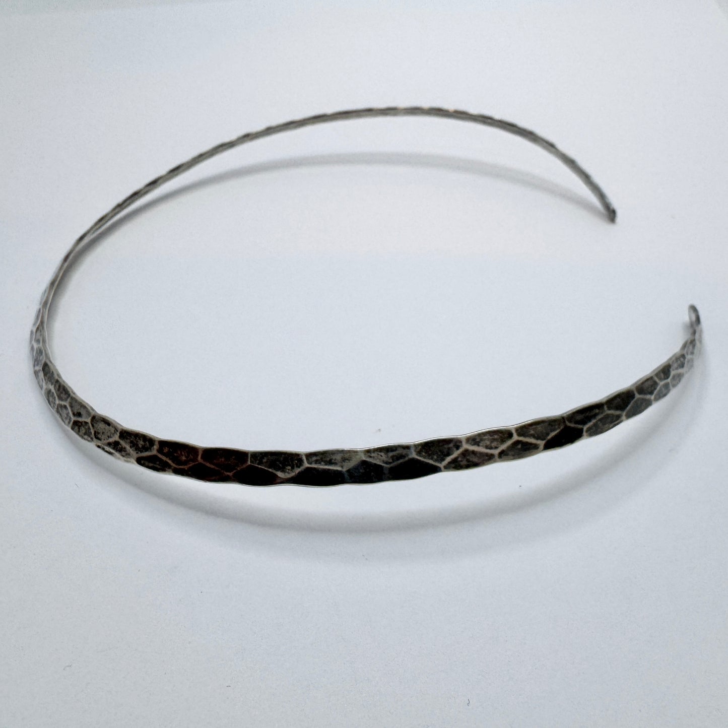 Sweden ca 1970. Vintage Sterling Silver Neck-ring Necklace.