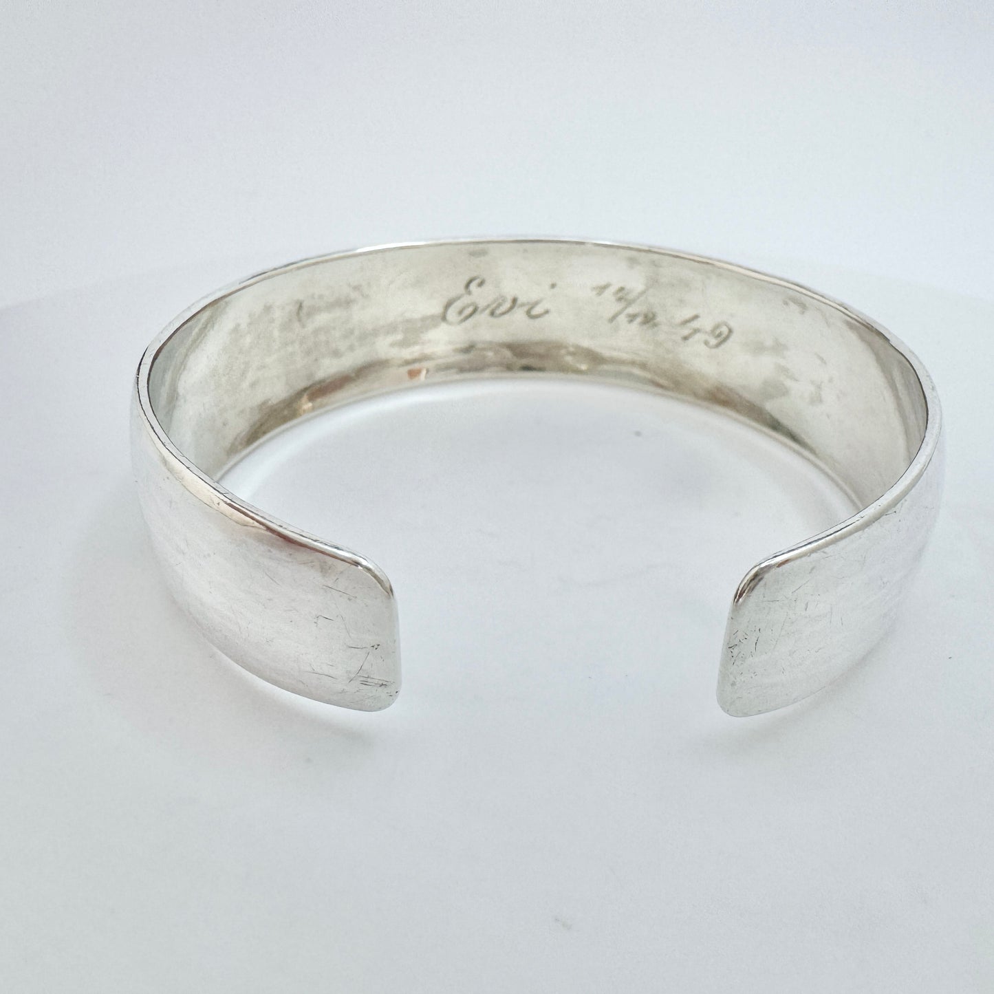 Holmström, Sweden 1949. Vintage Sterling Silver Cuff Bracelet.