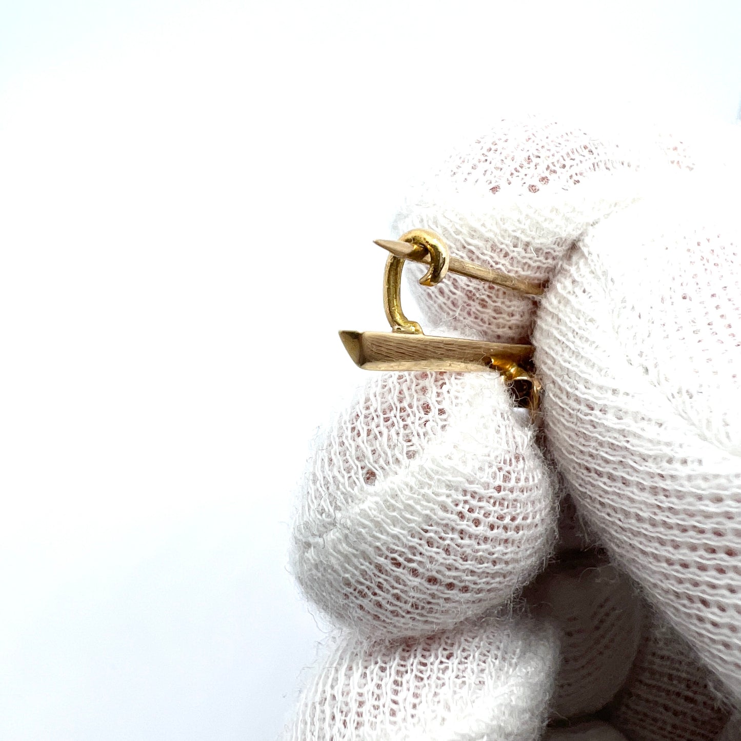 Sweden 1912. Antique 18k Gold Pearl Pin Brooch.