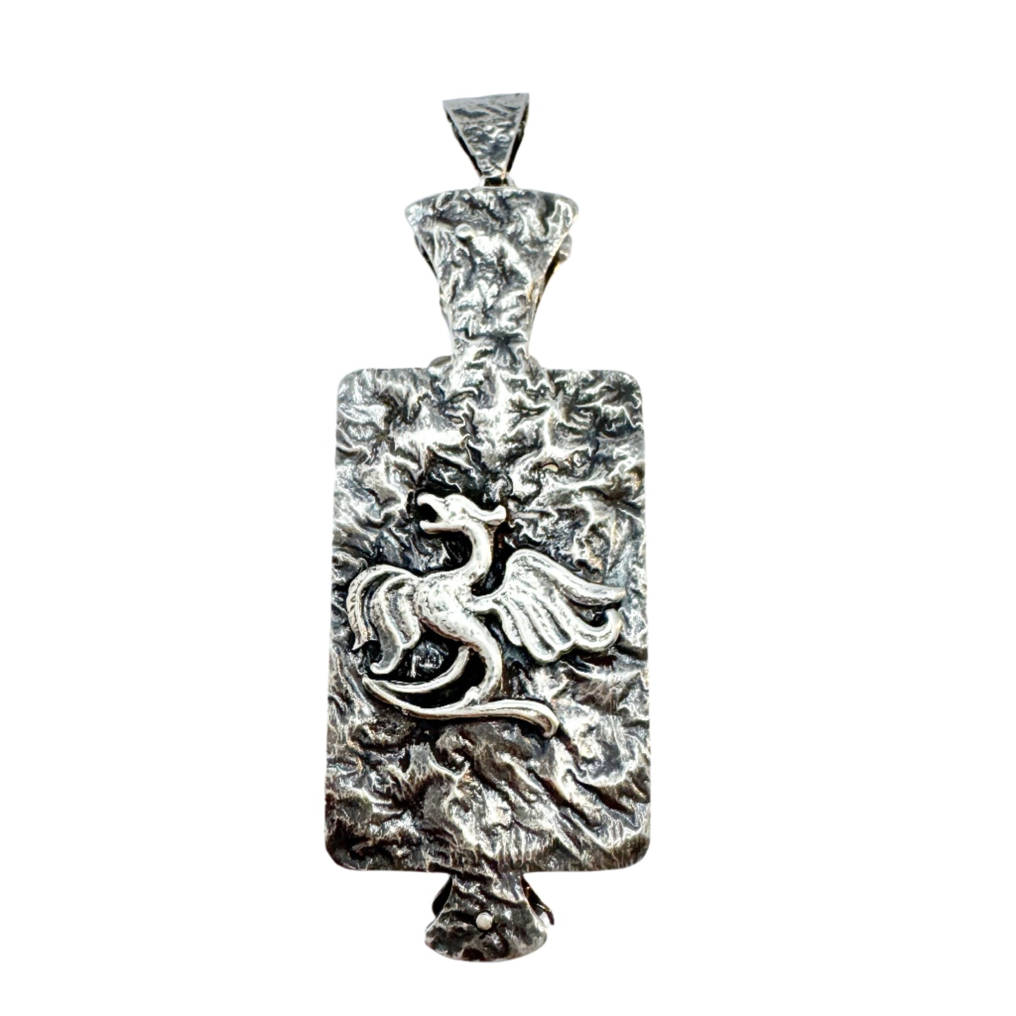 Victor Janson, Sweden 1947. Vintage Silver Lorgnette Pendant.
