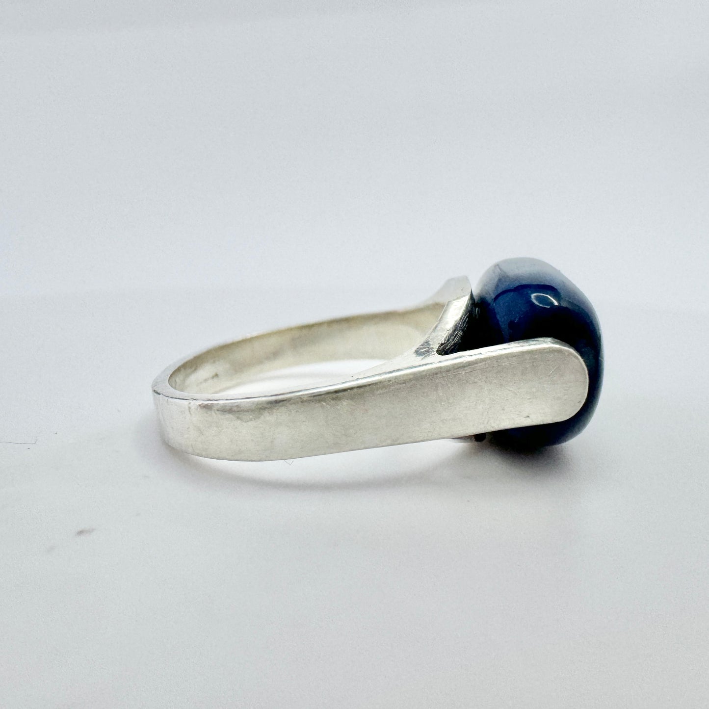 Sweden 1961. Vintage Sterling Silver Bergslagen-stone Ring.