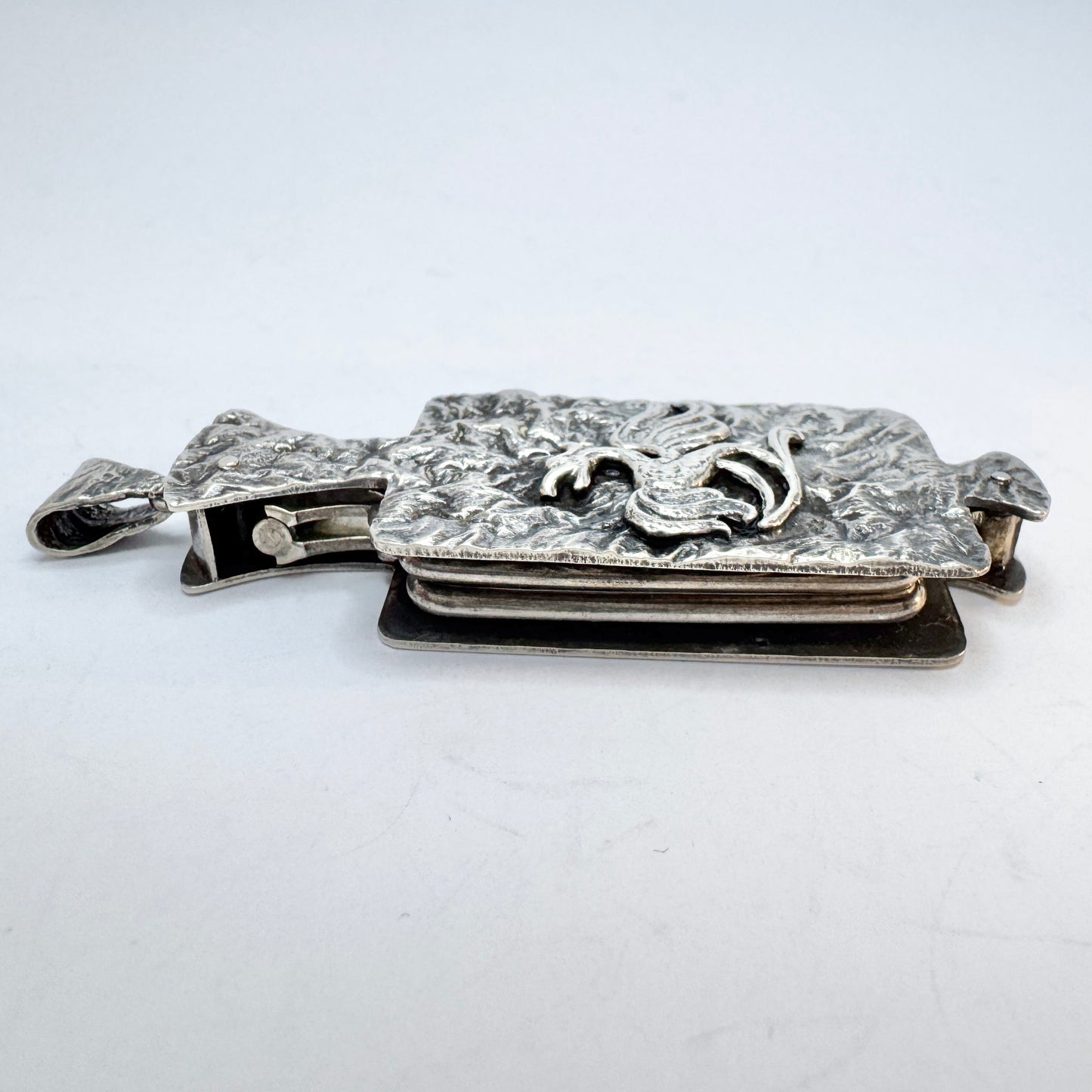 Victor Janson, Sweden 1947. Vintage Silver Lorgnette Pendant.