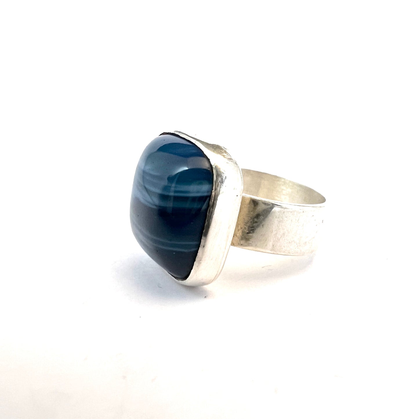 Sweden 1960-70s. Vintage Solid Silver Bergslagen-stone Ring.