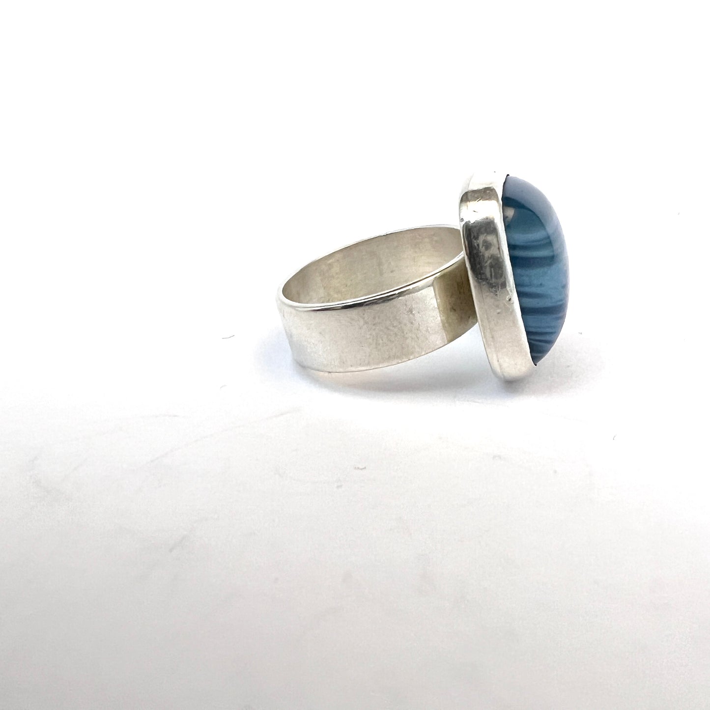 Sweden 1960-70s. Vintage Solid Silver Bergslagen-stone Ring.