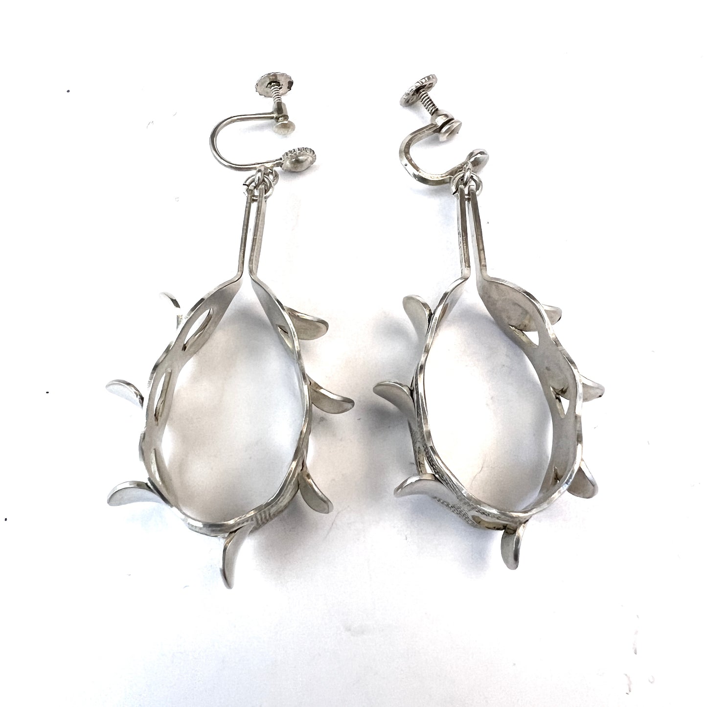 Grete Prytz Kittelsen, for J.Tostrup Norway 1960s. Sterling Silver Earrings.