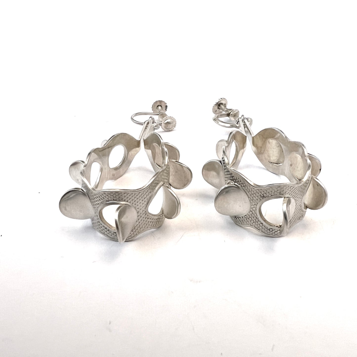 Grete Prytz Kittelsen, for J.Tostrup Norway 1960s. Sterling Silver Earrings.