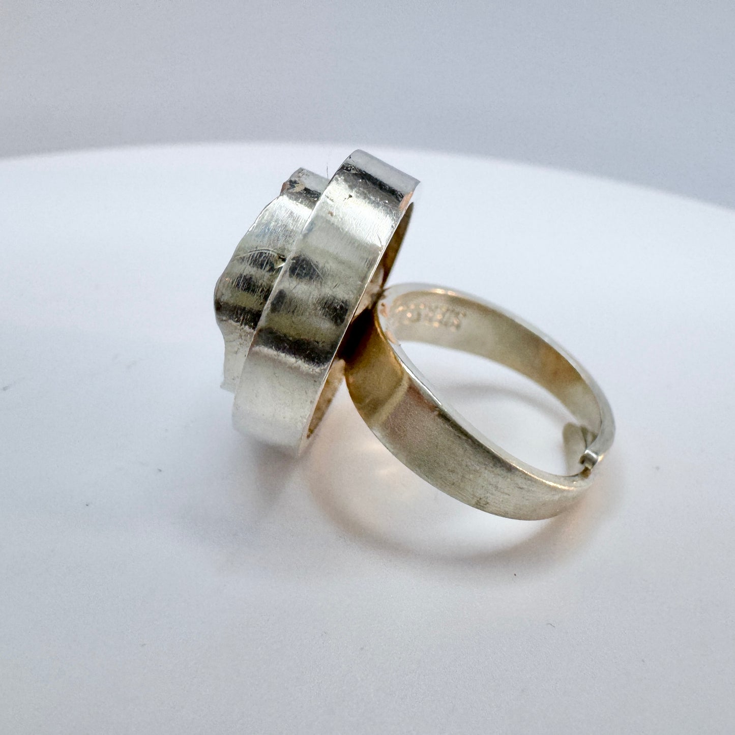Herman Siersbøl Denmark 1960-70s. Vintage Modernist Sterling Silver Ring