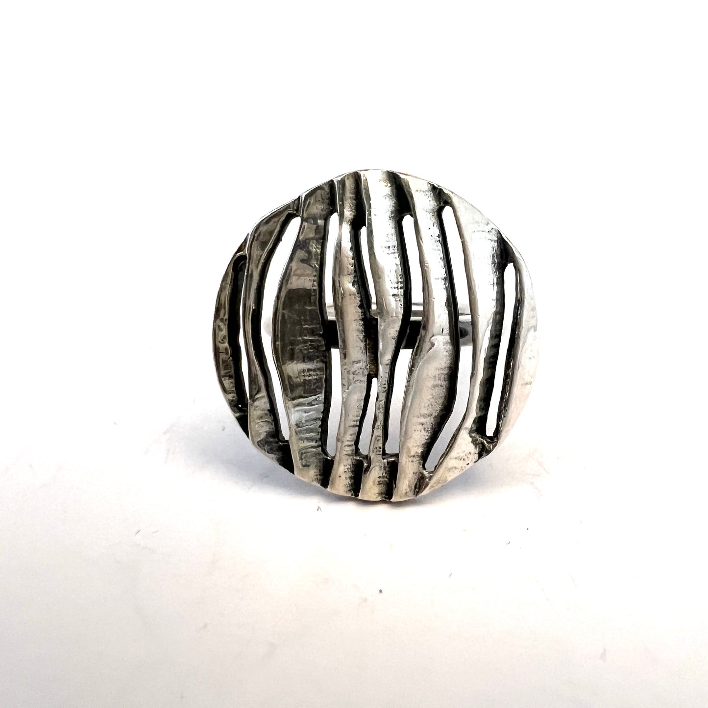 France 1960s. Vintage Modernist Sterling Silver Ring.