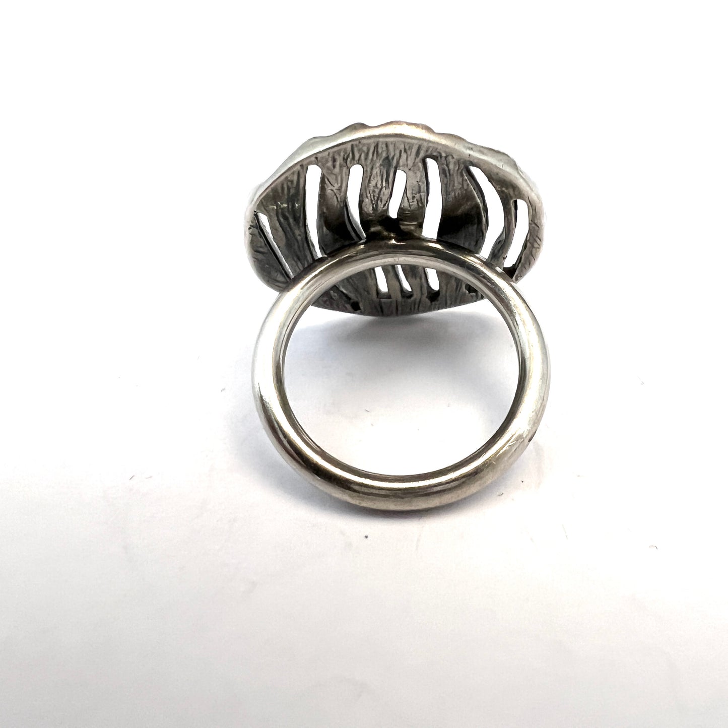 France 1960s. Vintage Modernist Sterling Silver Ring.