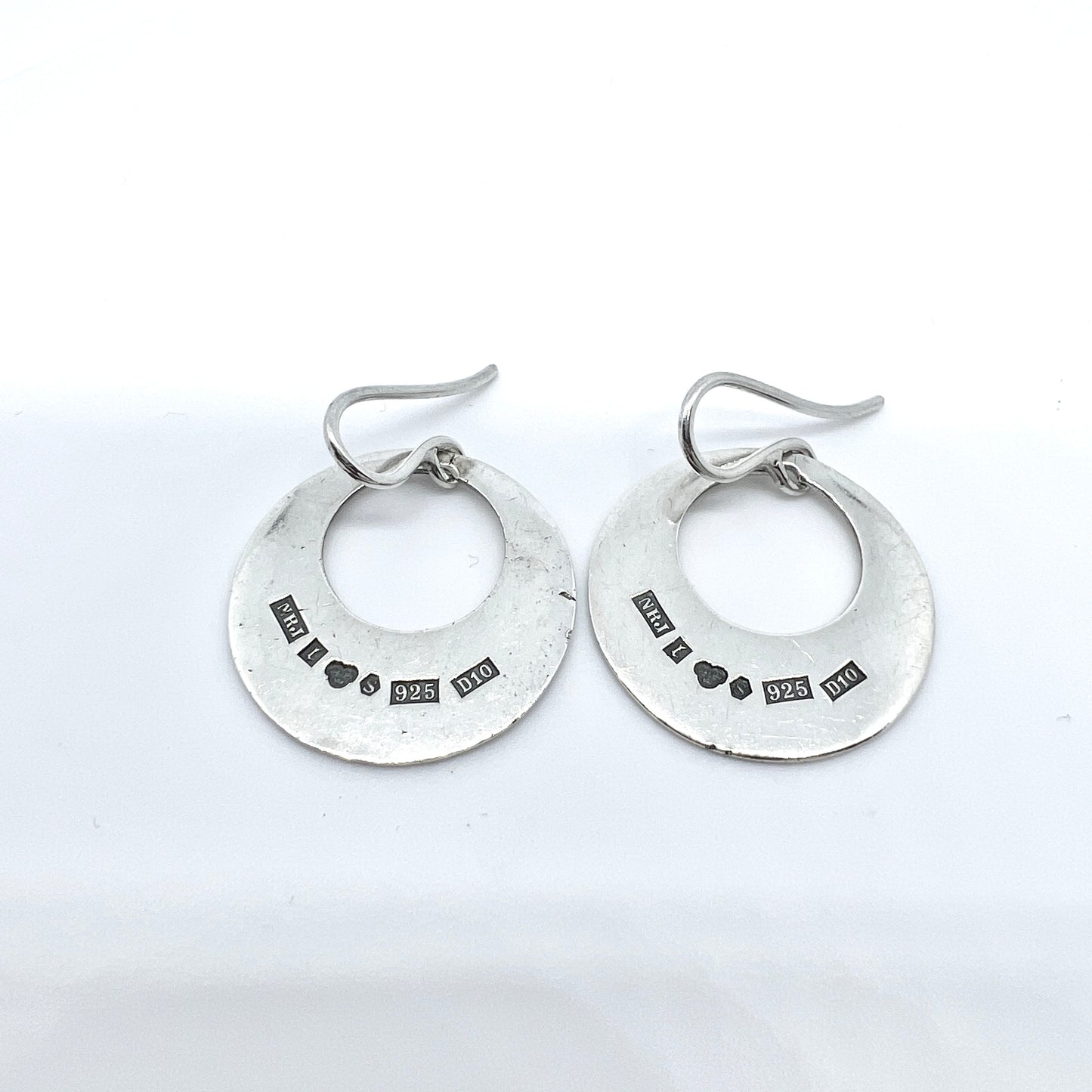 Silversmedjan I Järvsö, Sweden 1978. Vintage Sterling Silver Earrings.