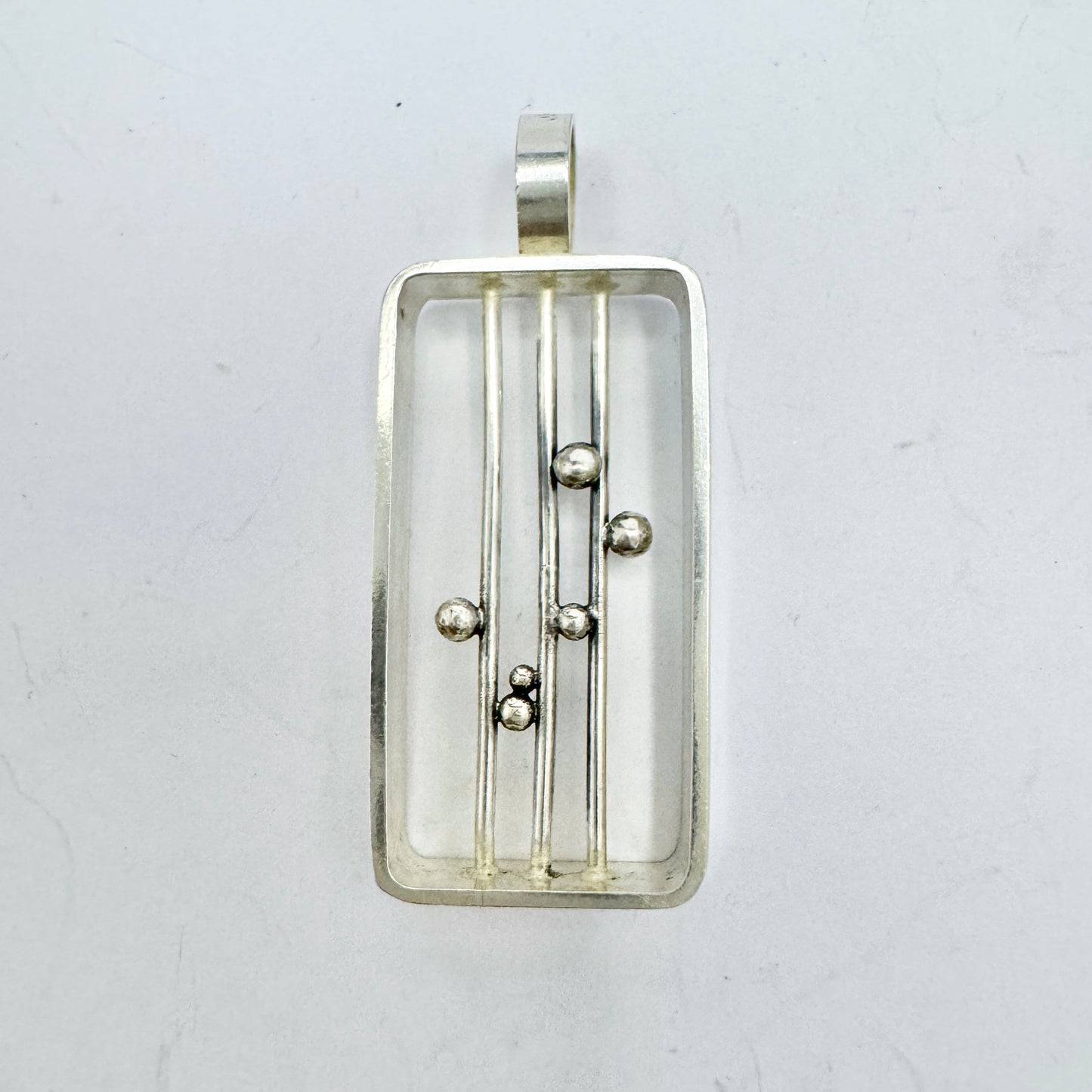 Jalosepot Oy, Finland. Vintage c 1970s Solid Silver Pendant.