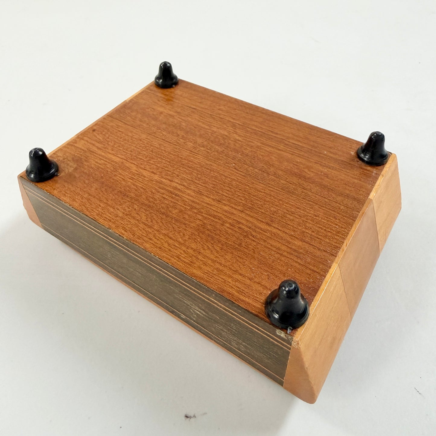 Vintage Mid-century Wood Jewelry Box Casket. Prob Italy.