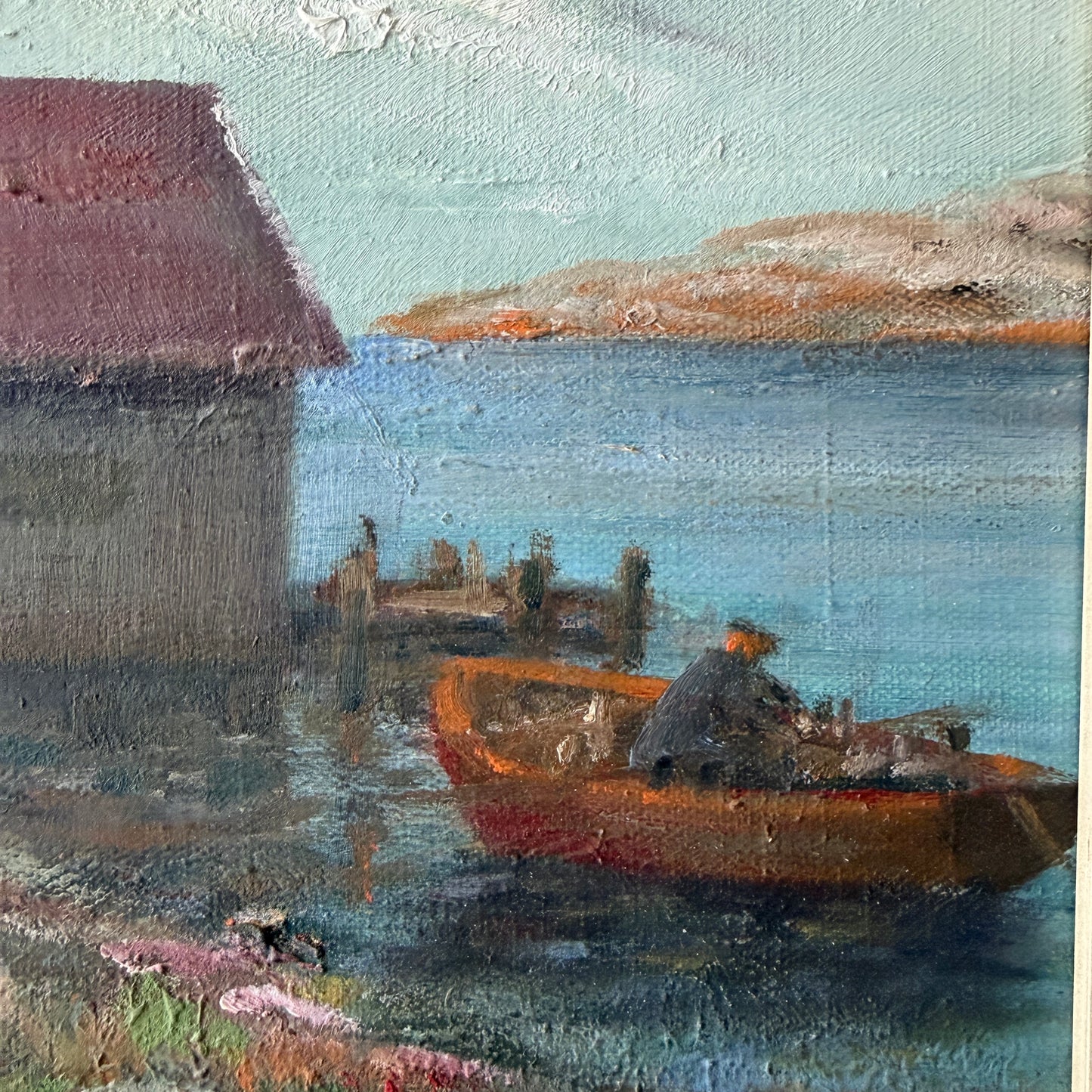 Swedish Archipelago ca 1940s. Vintage Oil Painting.