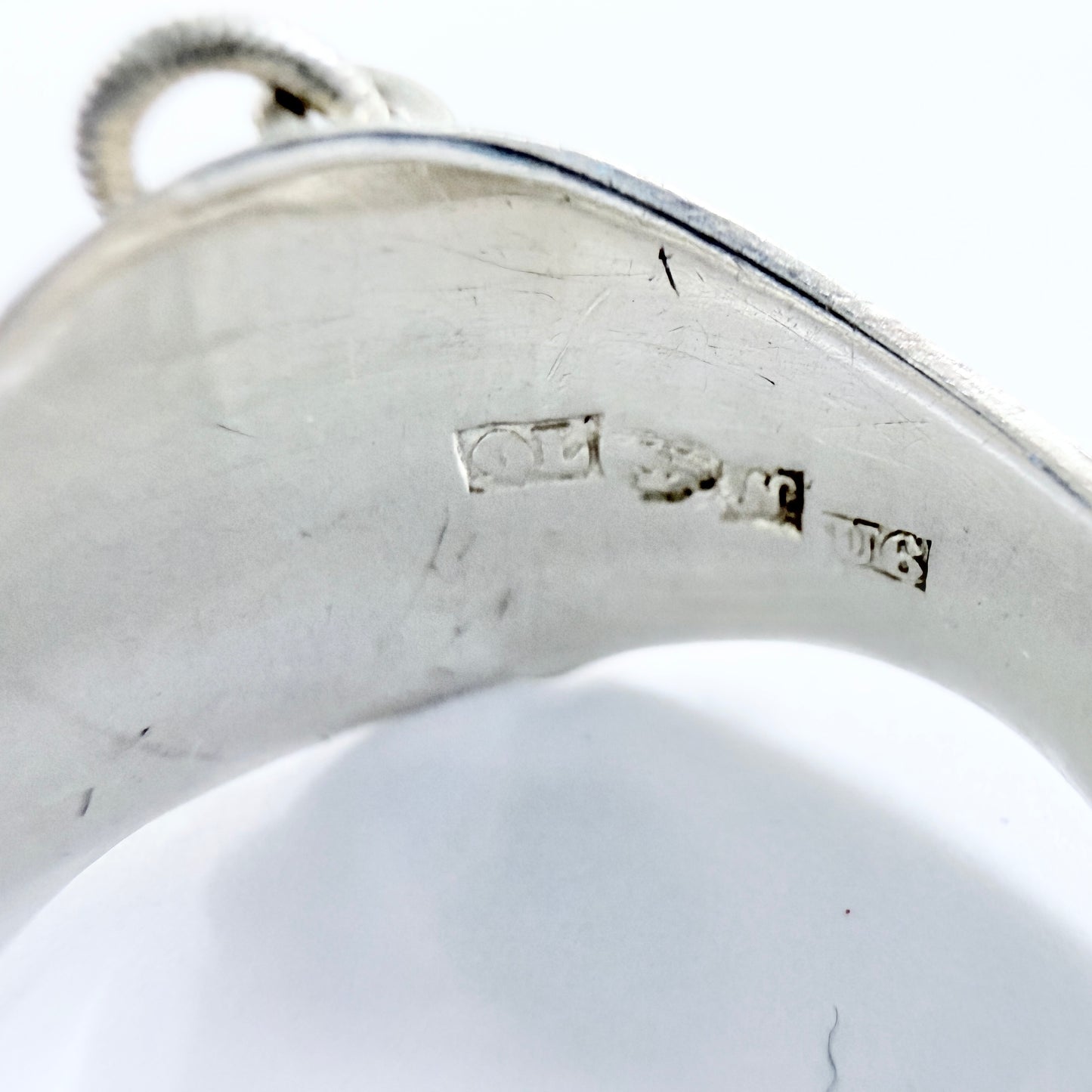 Nordmaling, Sweden year 1898. Antique Solid Silver Sami / Laplander Wedding Ring.
