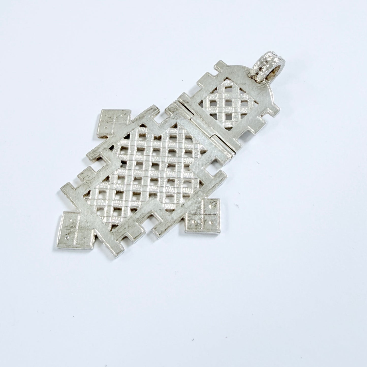 Vintage Solid Silver Coptic Cross Pendant.