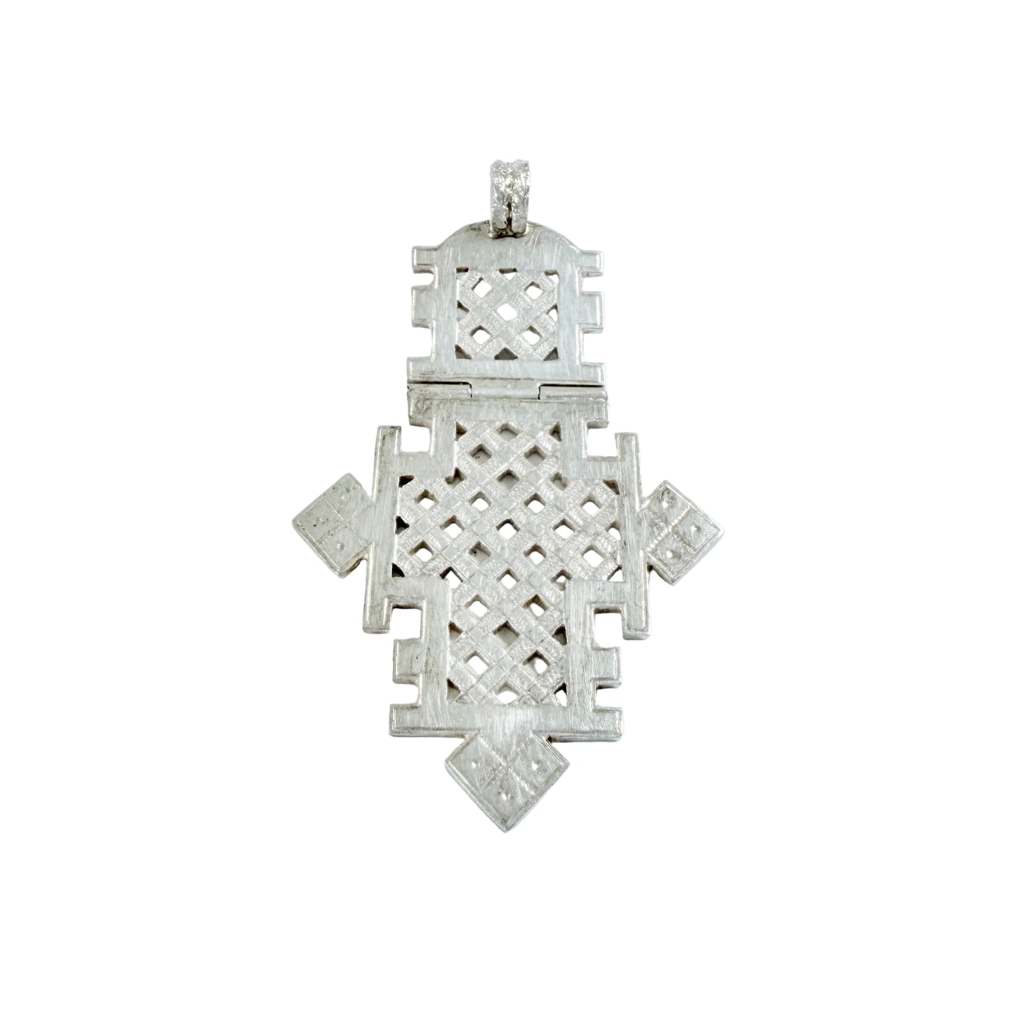Vintage Solid Silver Coptic Cross Pendant.