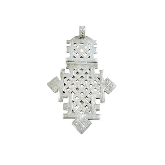 Vintage Solid Silver Coptic Cross Pendant.