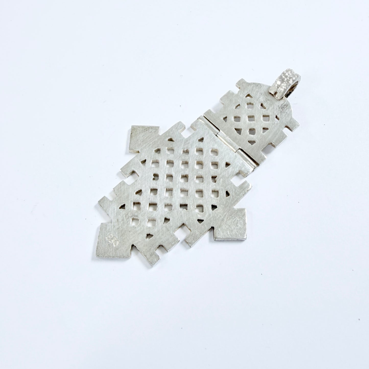 Vintage Solid Silver Coptic Cross Pendant.