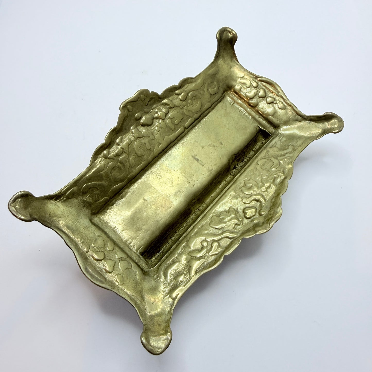 Antique Empire-style ca 1900. Brass Desk Stamp Box