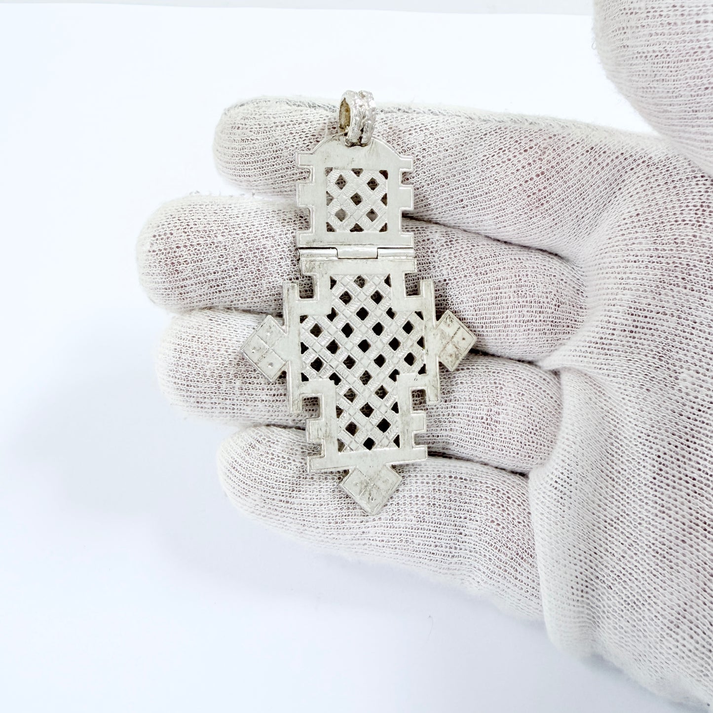 Vintage Solid Silver Coptic Cross Pendant.