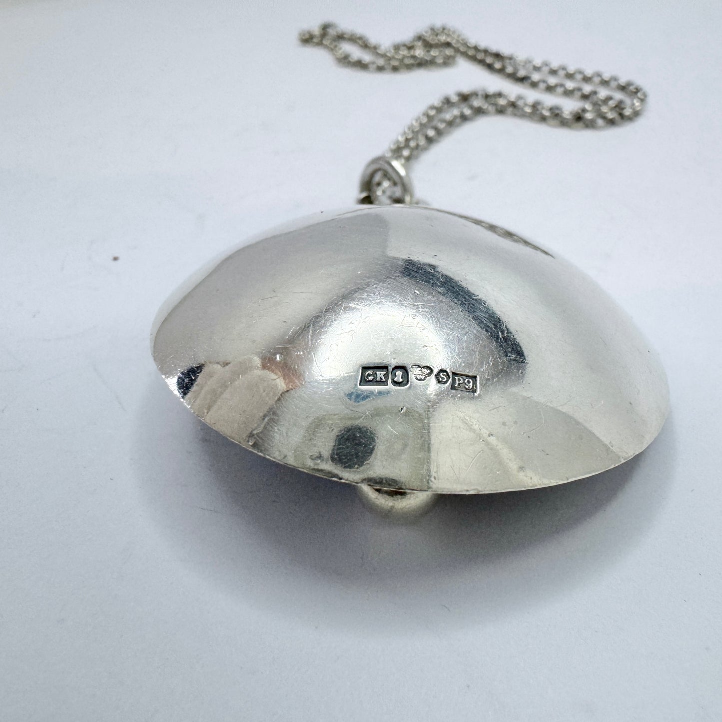 Rolf Kaplan, Sweden 1965. Vintage Sterling Silver Pendant Necklace.