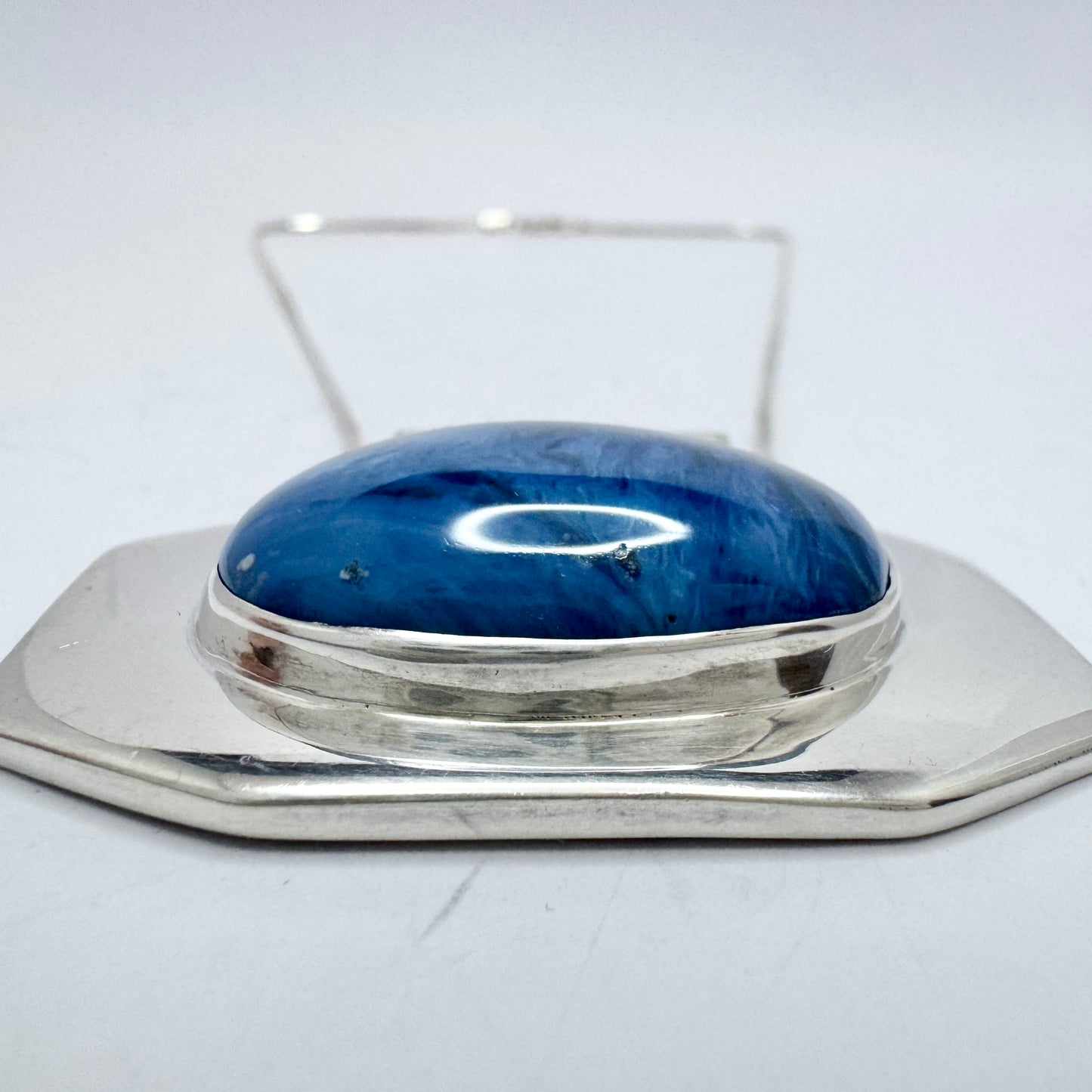 Sweden. Sterling Silver Bergslagen-stone Pendant Necklace