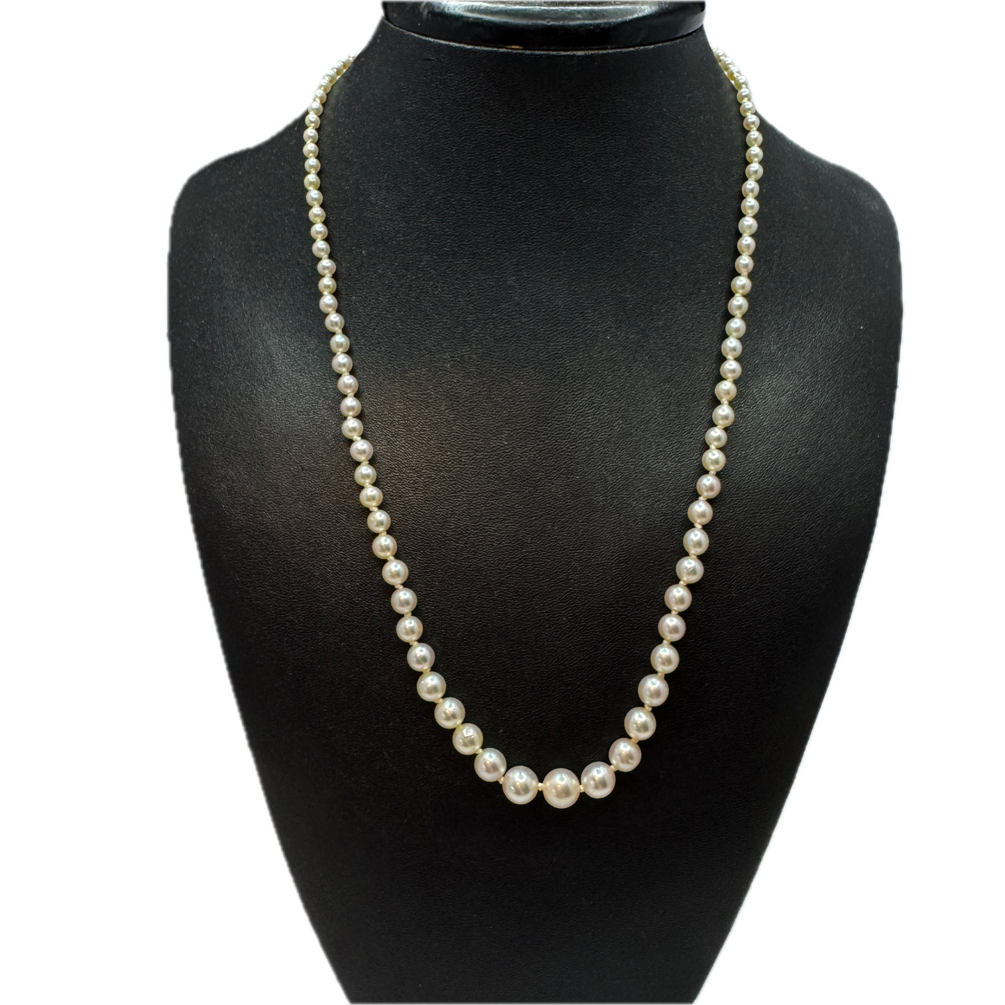 Germany. Vintage Cultured Pearl Sterling Clasp Necklace.