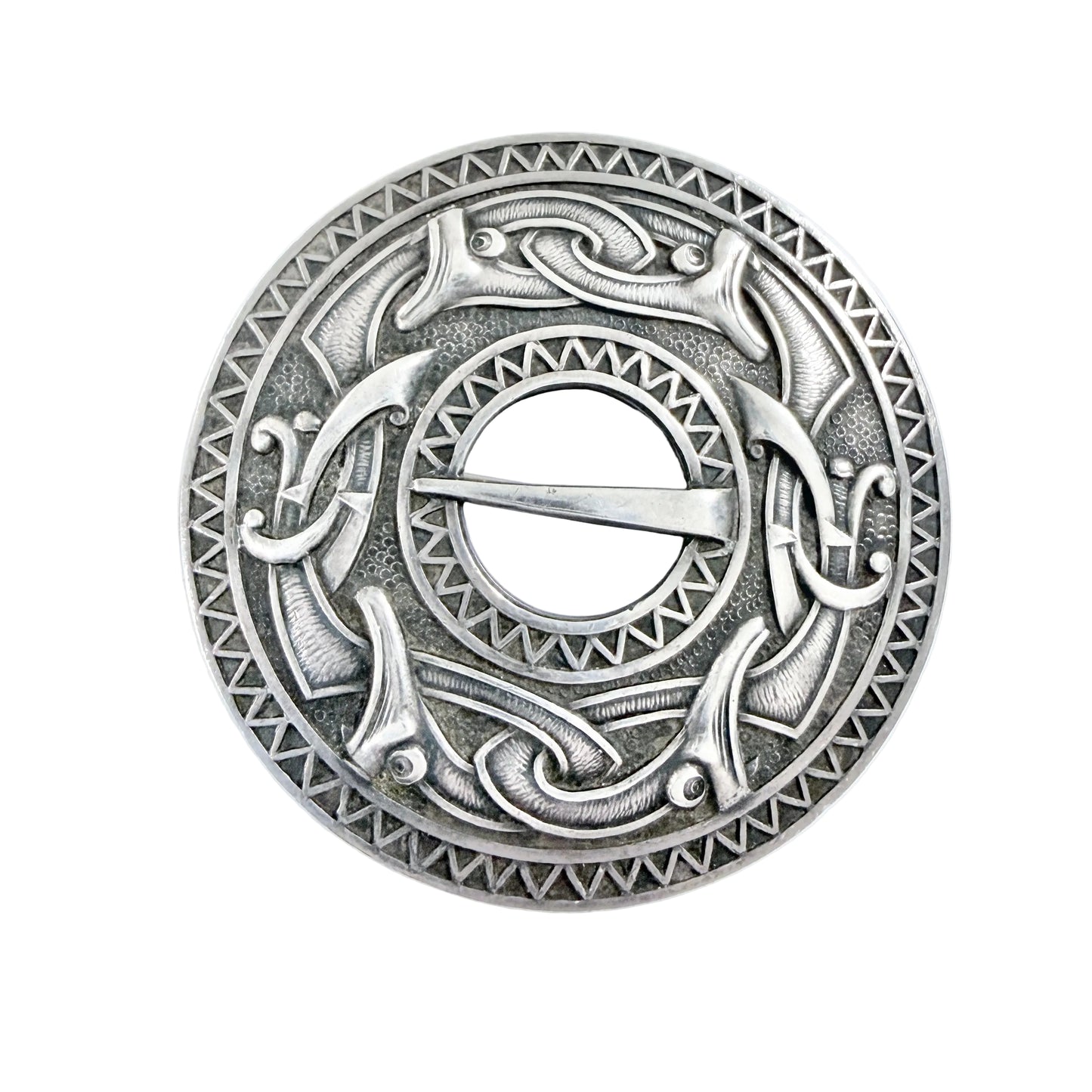 Norway. Vintage Solid Silver Dragestil Brooch.