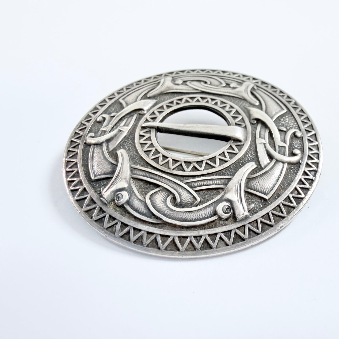 Norway. Vintage Solid Silver Dragestil Brooch.