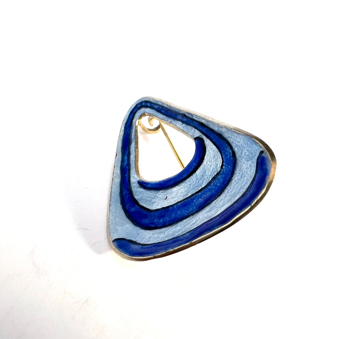 Oystein Balle, Norway 1960s. Sterling Silver Enamel Brooch.