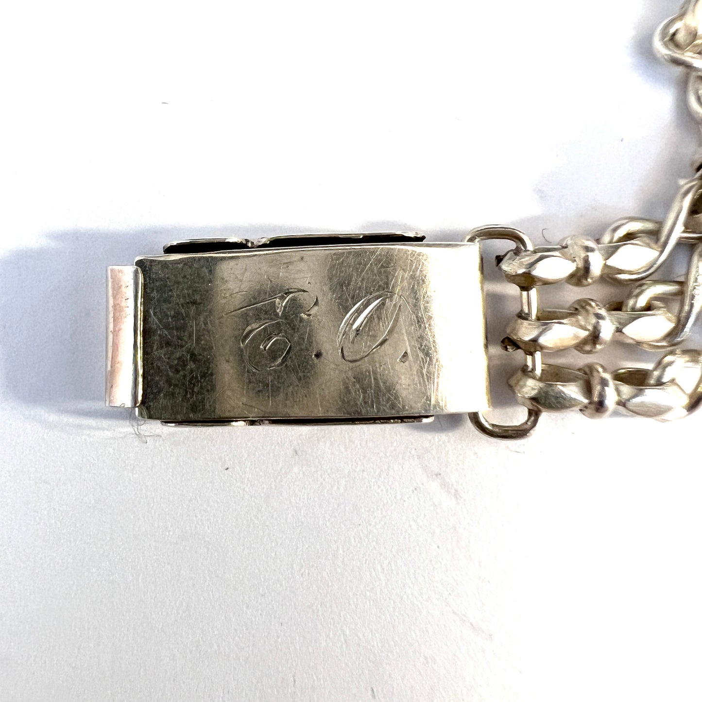 Wahlberg. Sweden year 1950. Vintage Sterling Silver Bracelet.