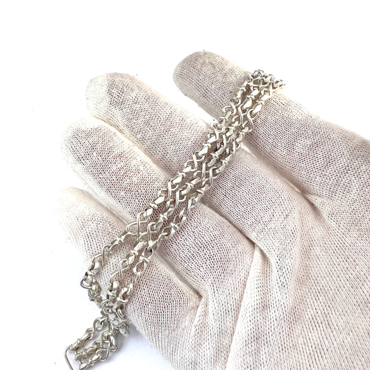 Wahlberg. Sweden year 1950. Vintage Sterling Silver Bracelet.