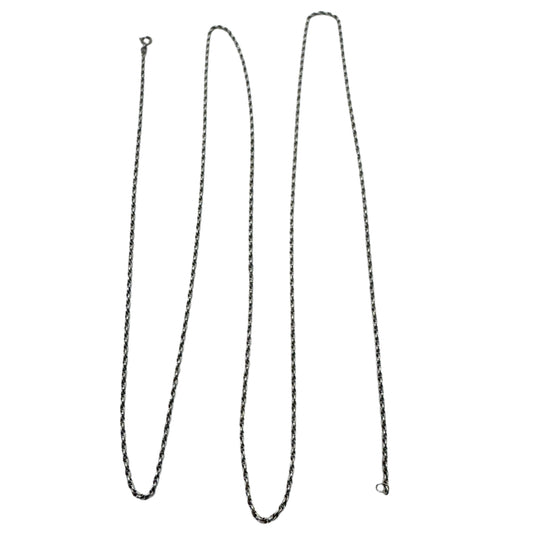 Sweden 1940-50s. Vintage 39 in Solid Silver Chain Necklace.