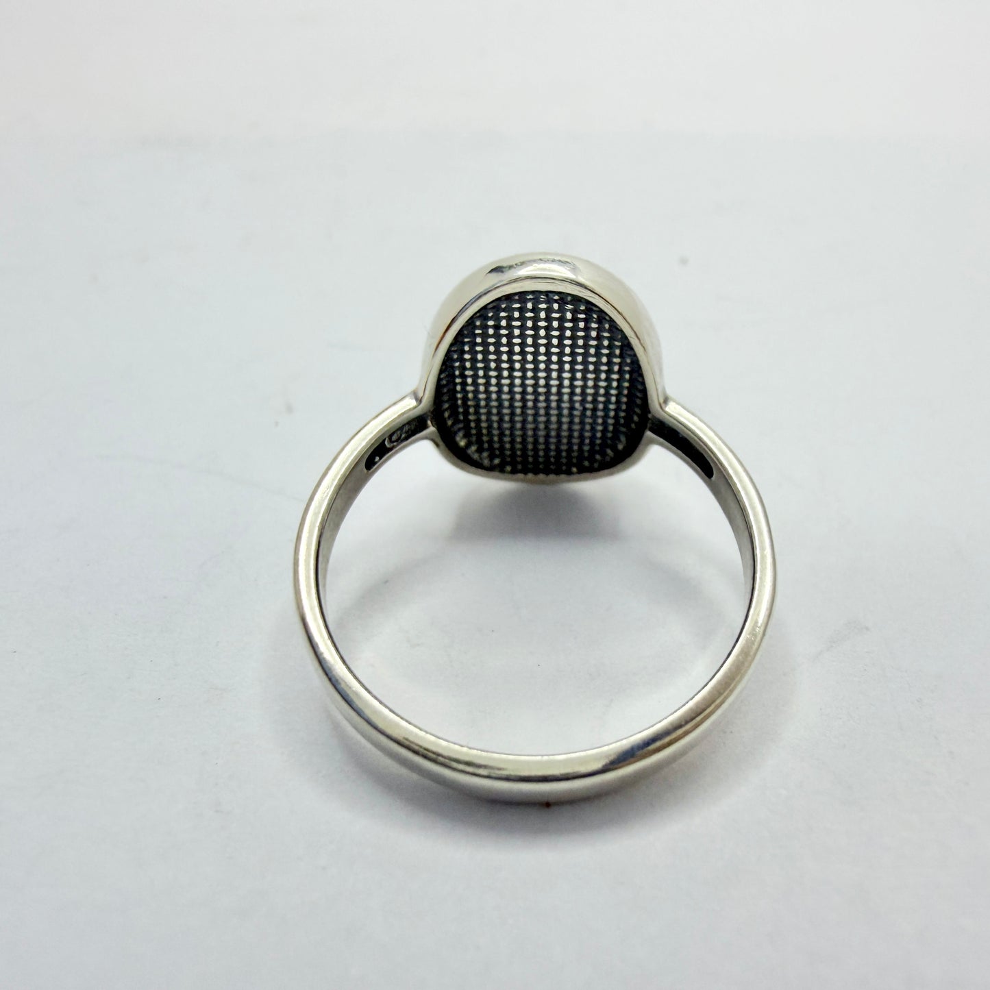 Vintage Sterling Silver multi Stone Inlay Ring.