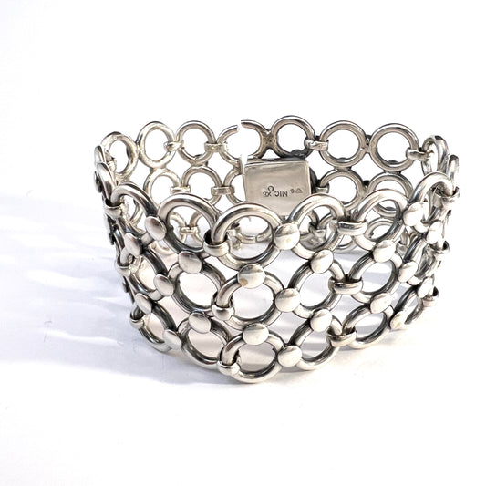 A Michelsen, Stockholm 1948. Vintage Bold Sterling Silver Bracelet.