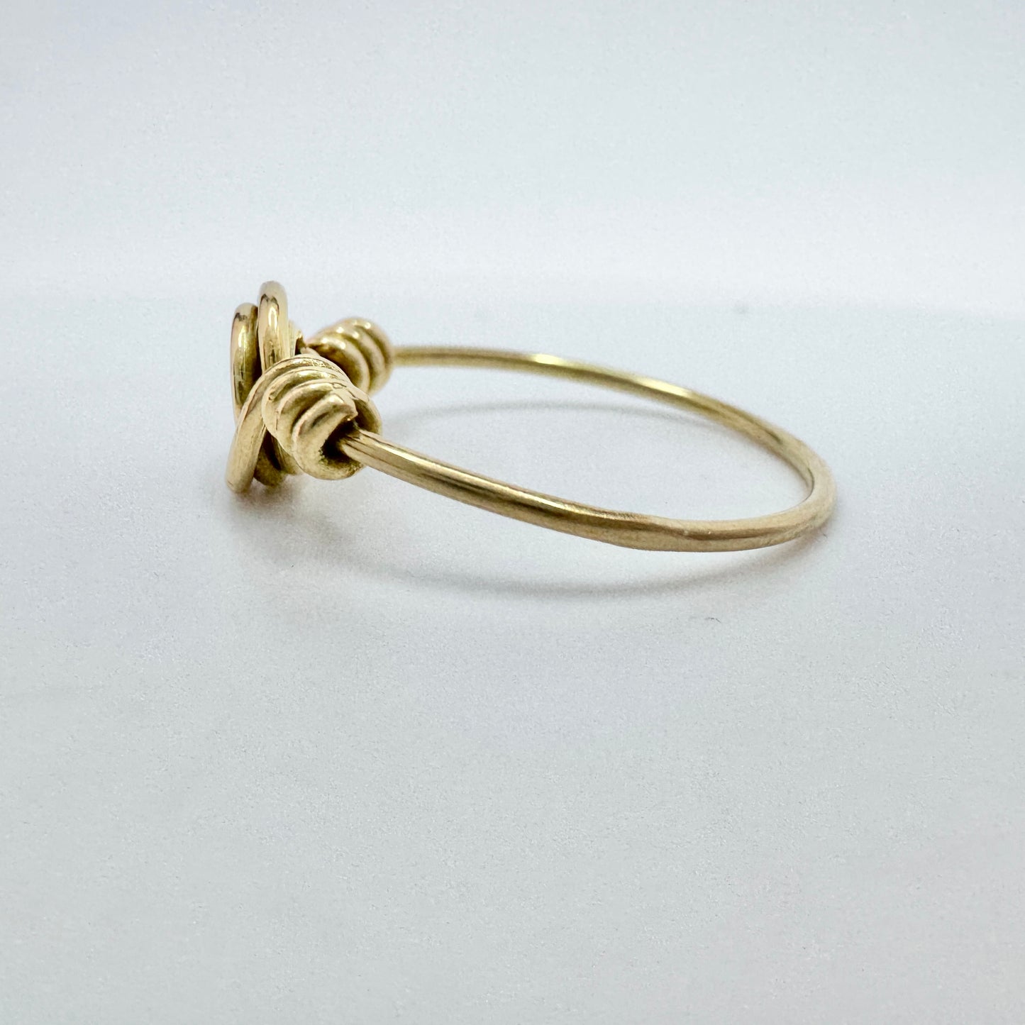 Vintage 18k Gold Viking Copy Love Knot Unisex Ring.