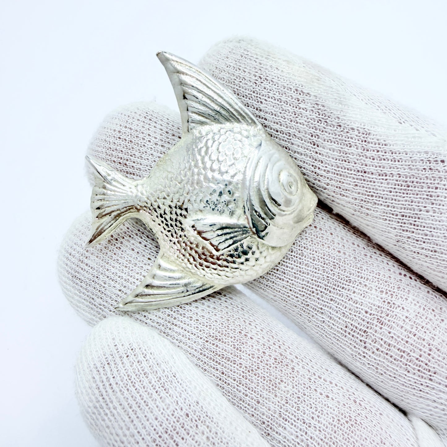 Vintage 1950-60s. Sterling Silver Fish Brooch.