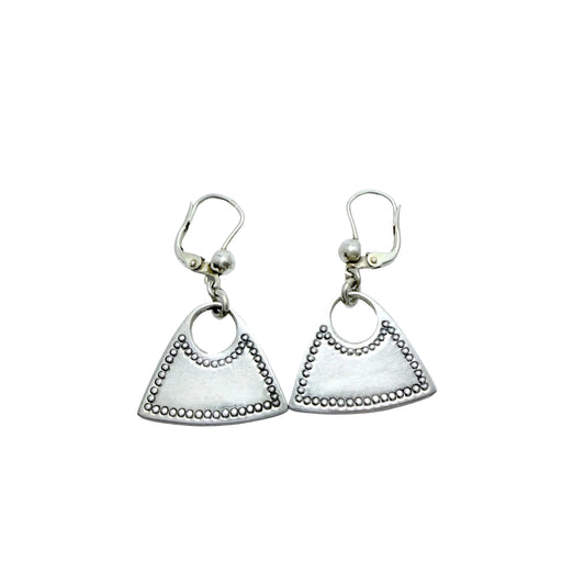 Erik Granit, Finland 1967. Vintage Solid Silver Earrings.