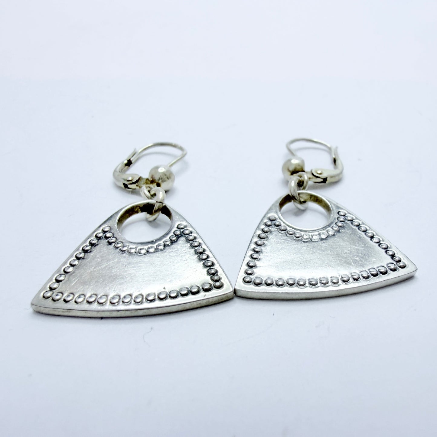 Erik Granit, Finland 1967. Vintage Solid Silver Earrings.