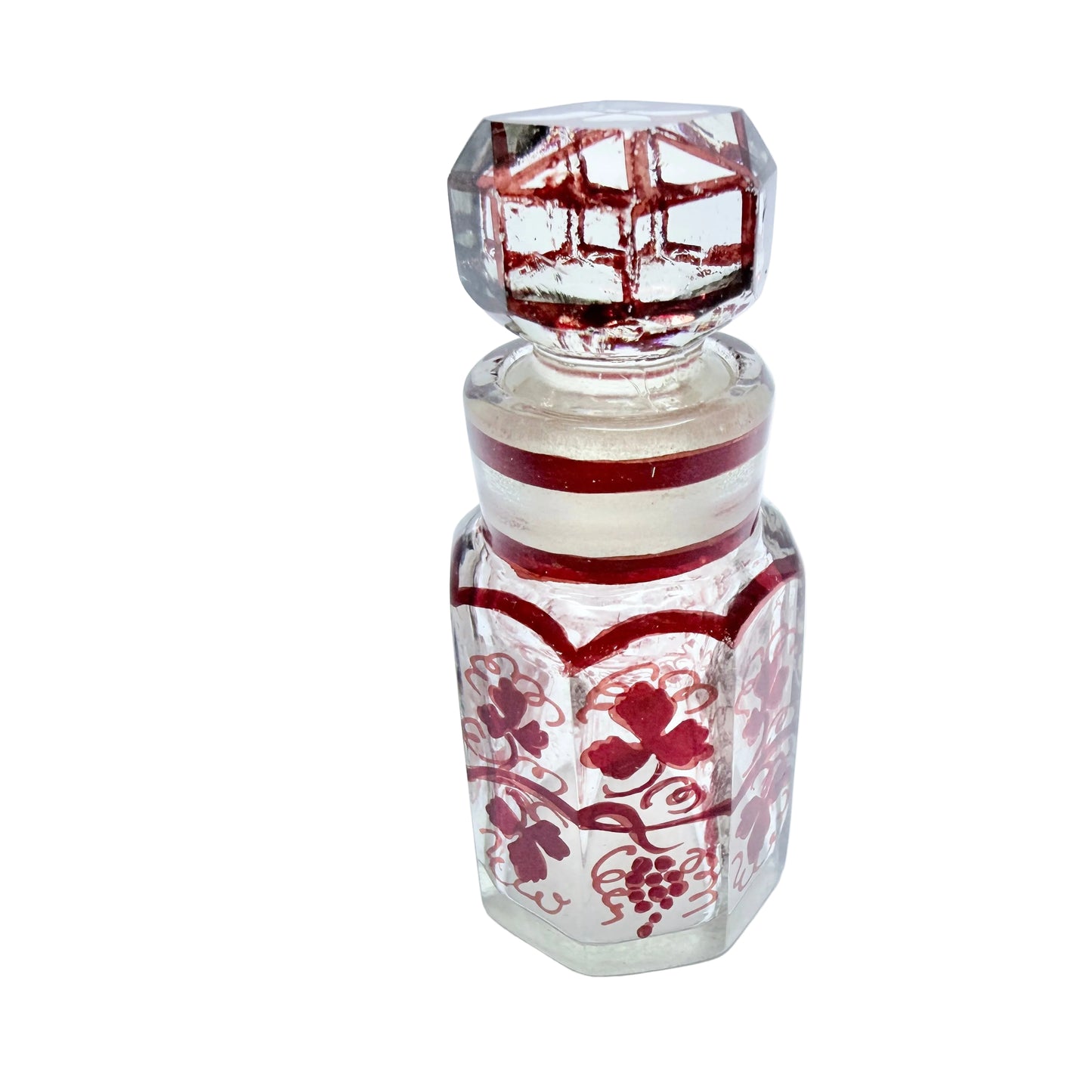 Antique Bohemian Glass Pefume Bottle.