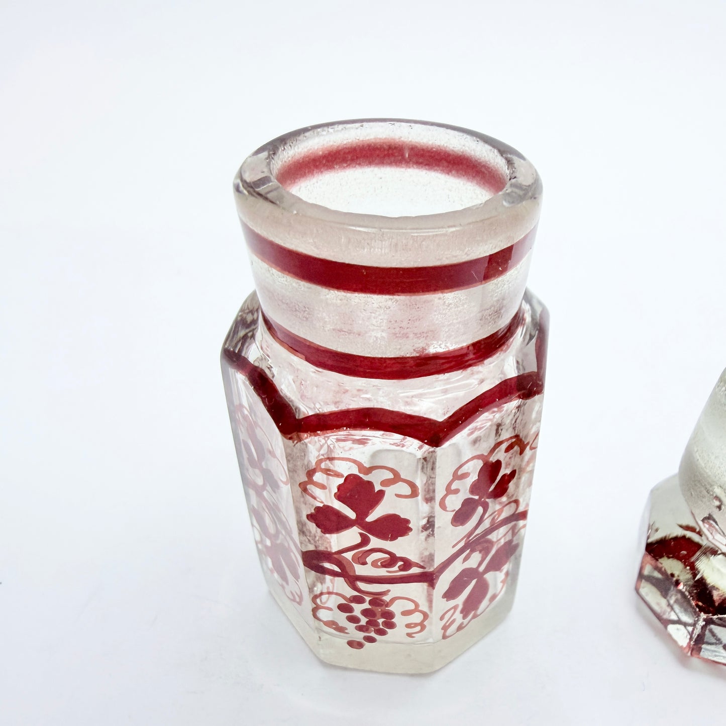 Antique Bohemian Glass Pefume Bottle.