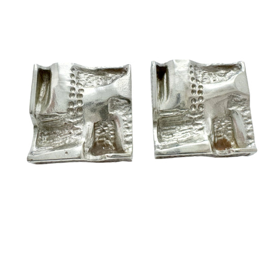 G Dahlgren, Sweden 1971. Large Vintage Sterling Silver Cufflinks.