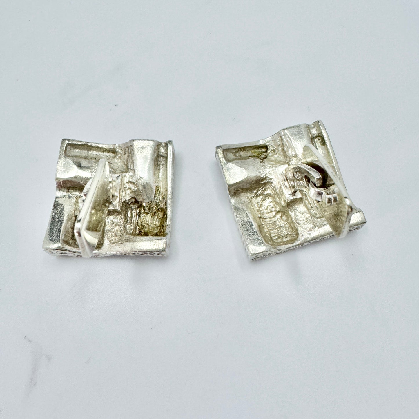 G Dahlgren, Sweden 1971. Large Vintage Sterling Silver Cufflinks.