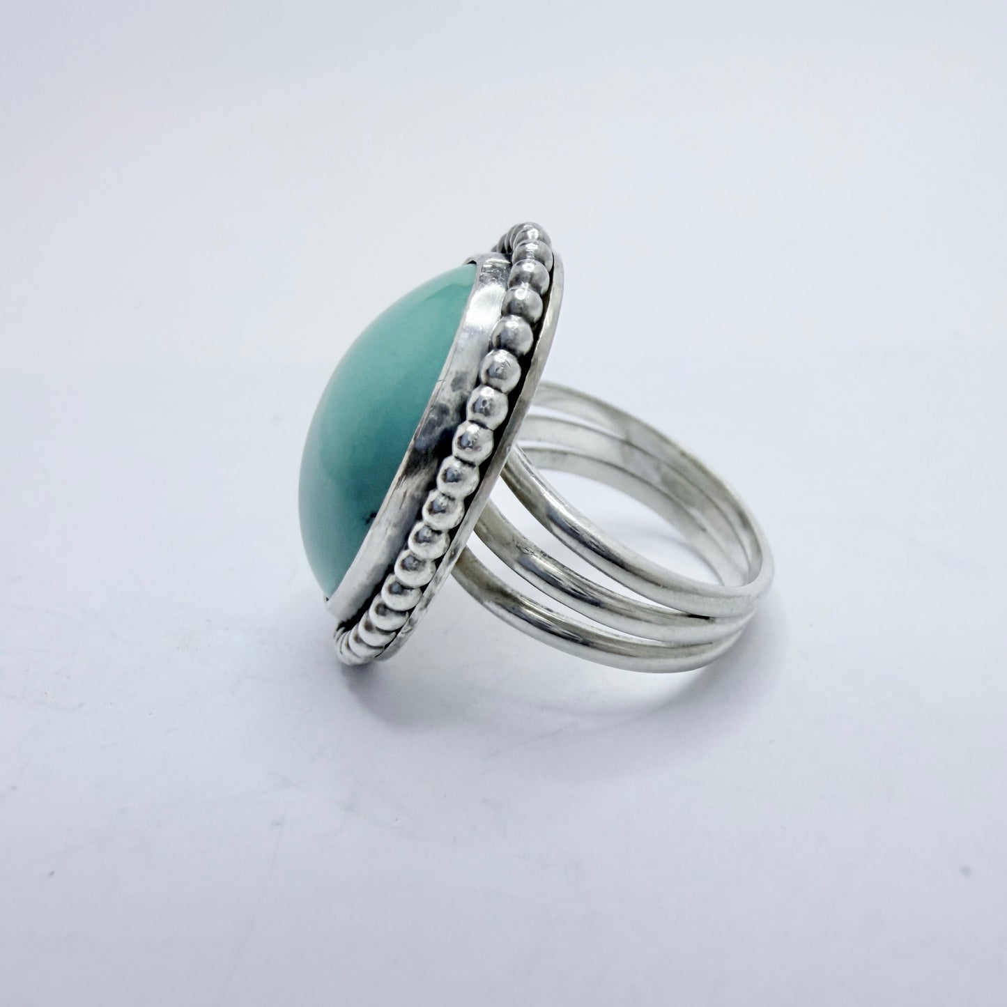 A Hillebrant, Sweden 1974. VIntage Sterling Silver Turquoise Ring.