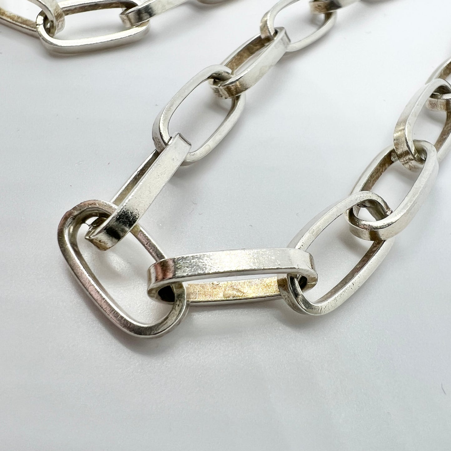 Hjördis Hjalmarsdotter, for L Laver, Sweden 1965. Sterling Silver Link Necklace.