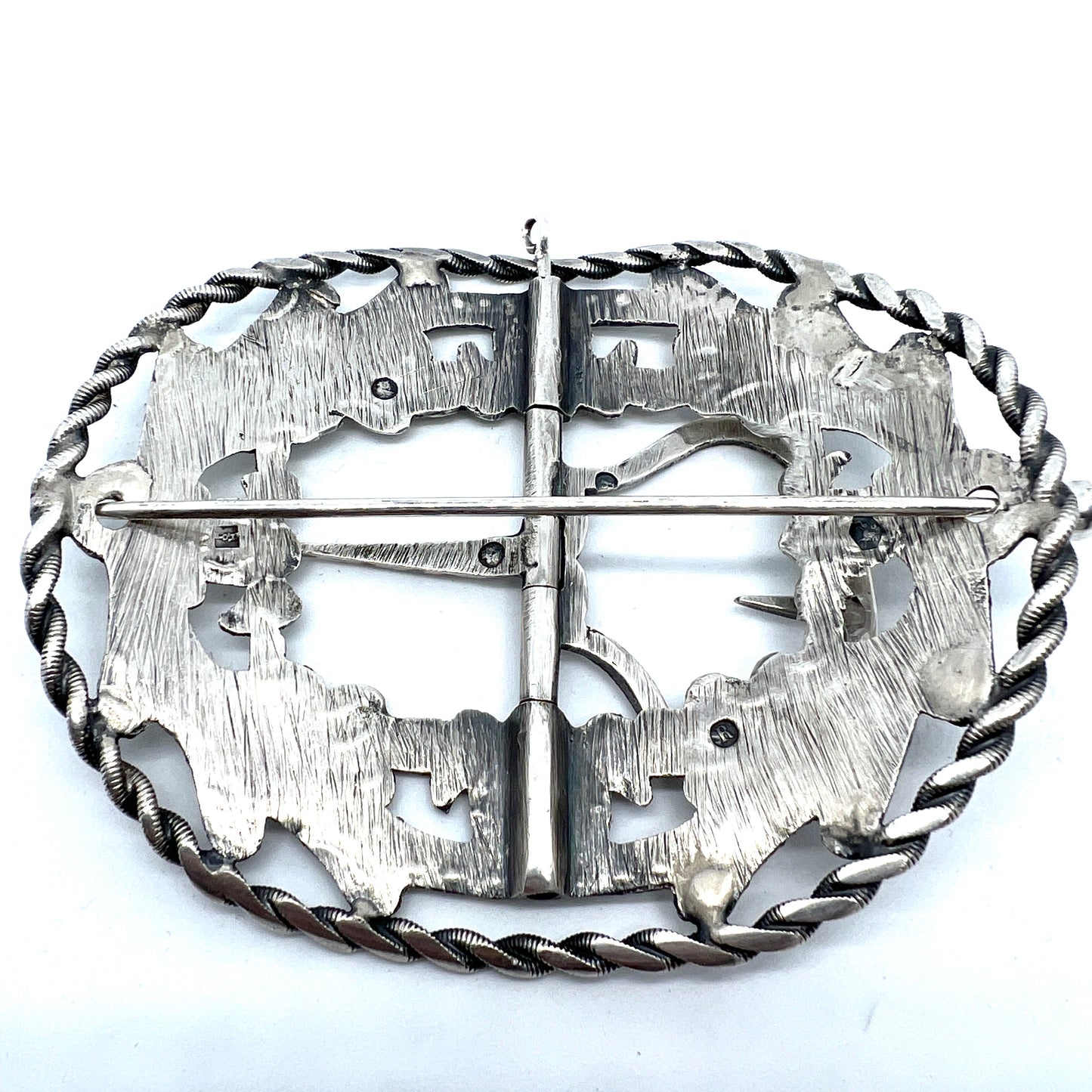The Netherlands, 1851 Antique Victorian Huge Solid Silver Buckle