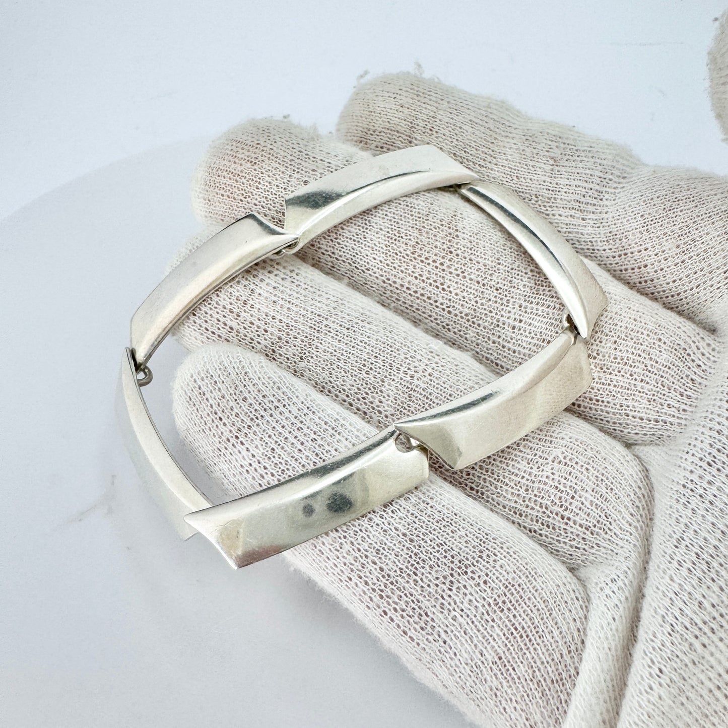 Karl Gustav Hansen for Georg Jensen Denmark 1960s. Vintage Sterling Silver Bracelet.