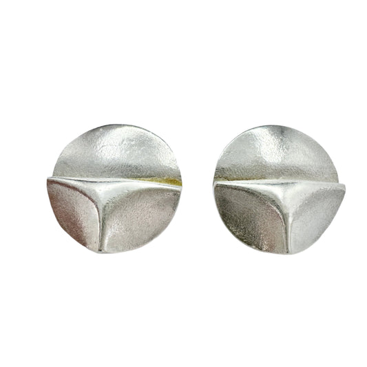 Bjorn Weckstrom, for Lapponia Finland 1973. Vintage Sterling Silver Earrings. Design: Southern Triangle