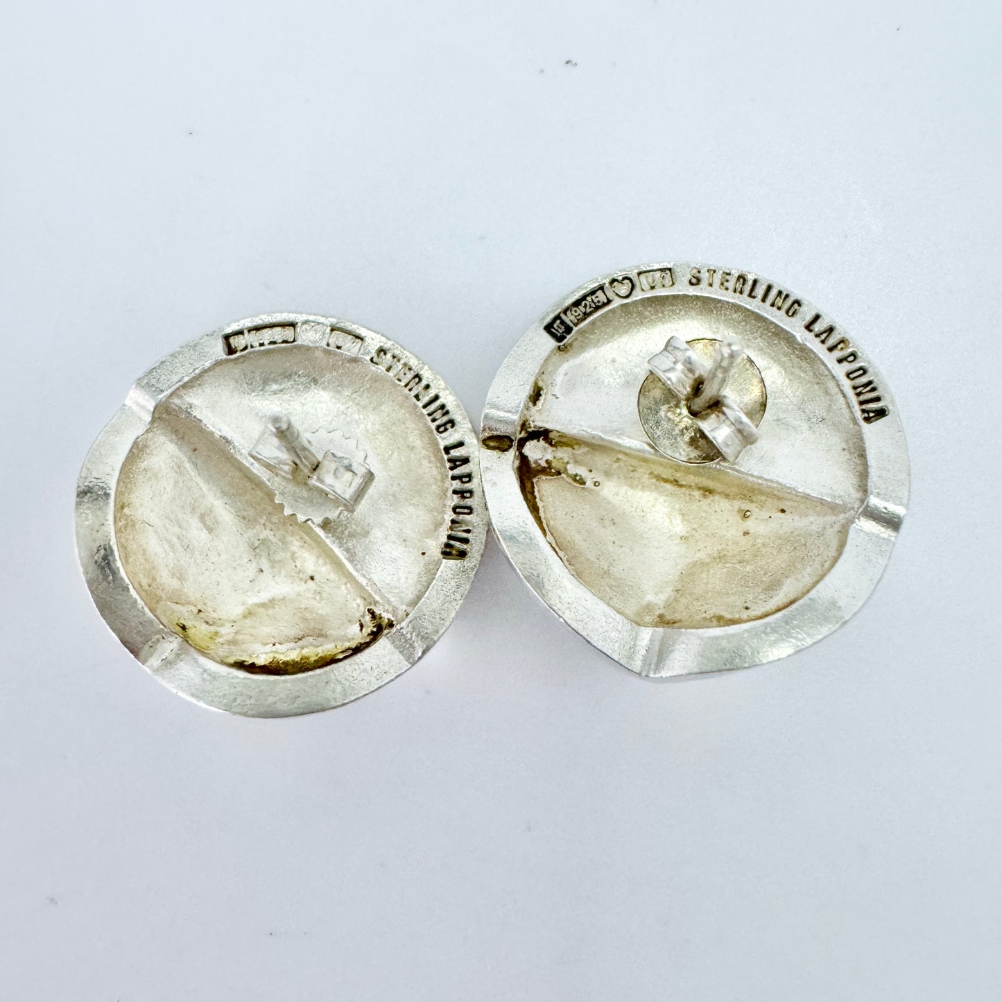 Bjorn Weckstrom, for Lapponia Finland 1973. Vintage Sterling Silver Earrings. Design: Southern Triangle