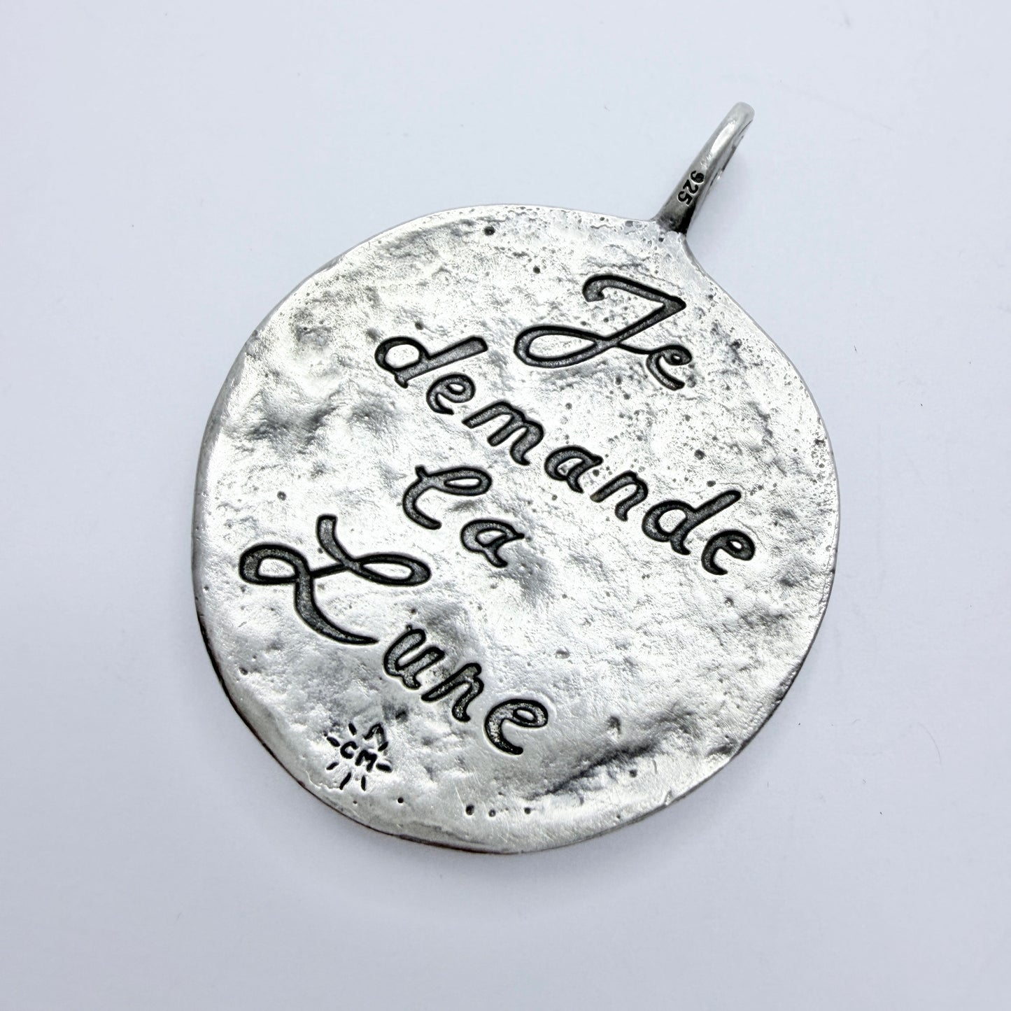 Catherine Michiels. Sterling Silver Pendant. Design: Avant l'amour. Je Demande La Lune